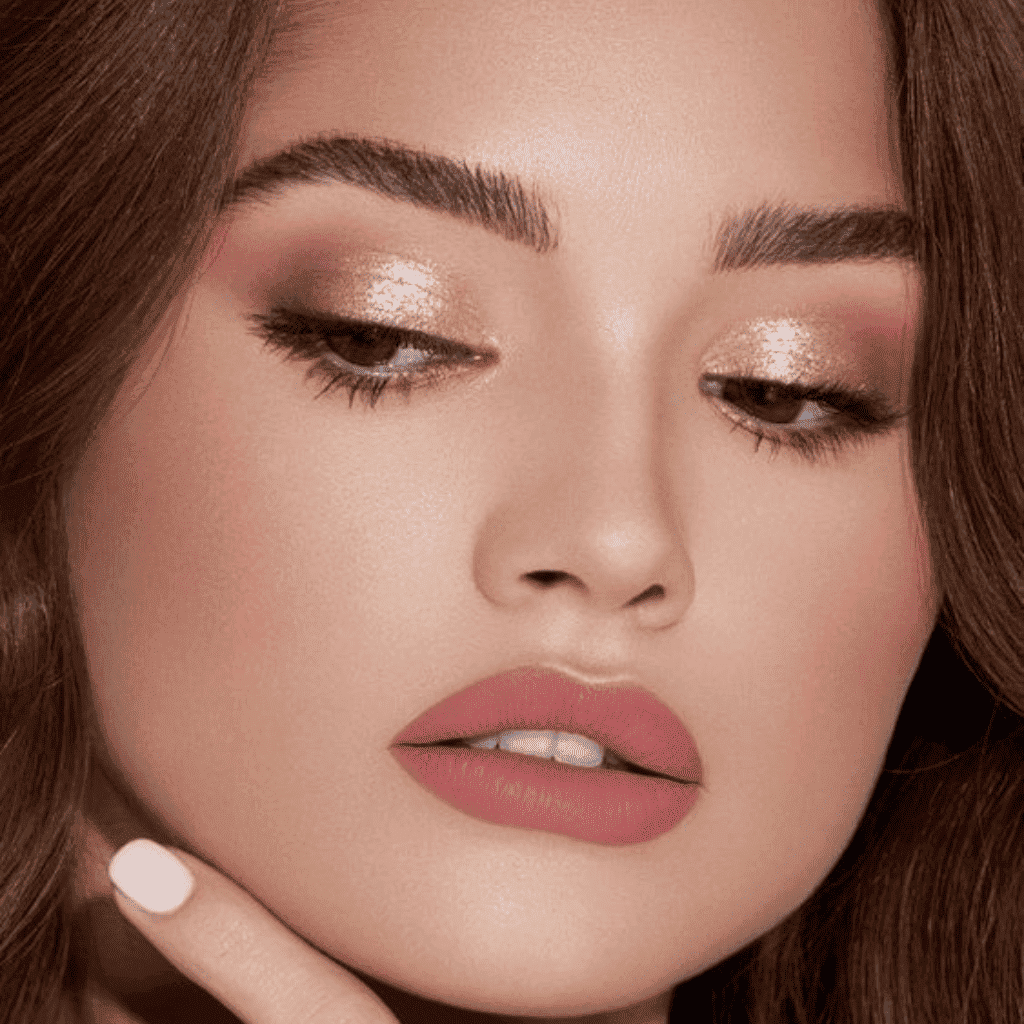 beautiful woman with glamorous makeup look beauty cosmetics